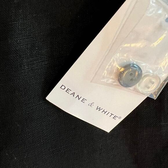 Deane & White 100% Linen Crop Black Pink Flamingo Embroidered Pants NWT Size 10 - Picture 4 of 8